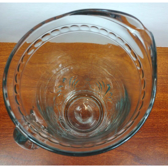 Crystal Pitcher Alexandria Pattern By Toscany Nice Heavy Beverage 9 1/2" 64 oz - Picture 4 of 7